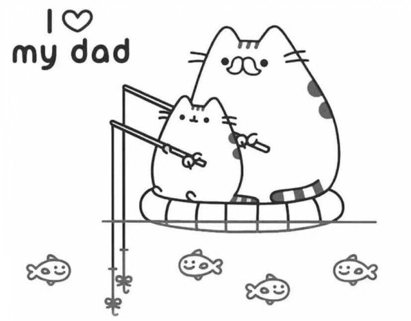 Кот Пушин раскраска