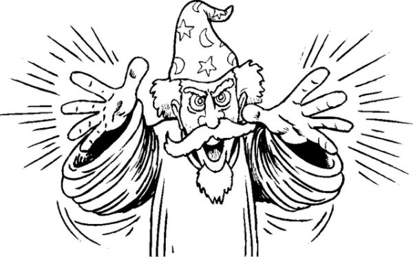 Волшебник Мерлин раскраска