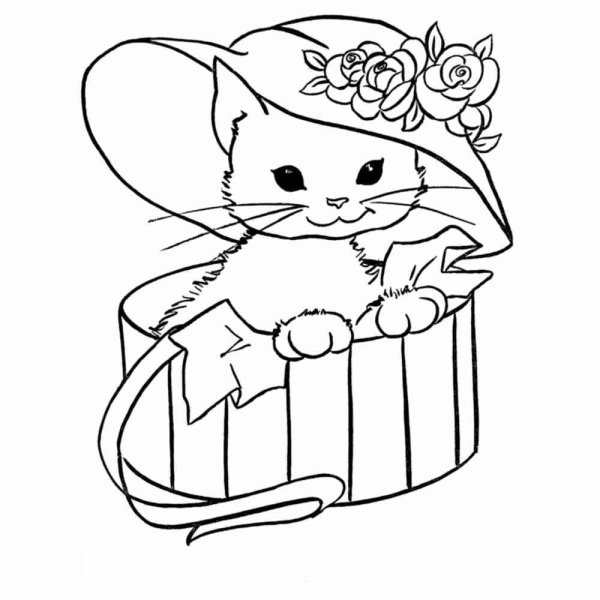 Кошка для раскрашивания
