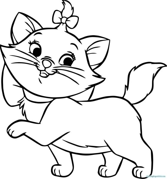 Раскраска кошечка