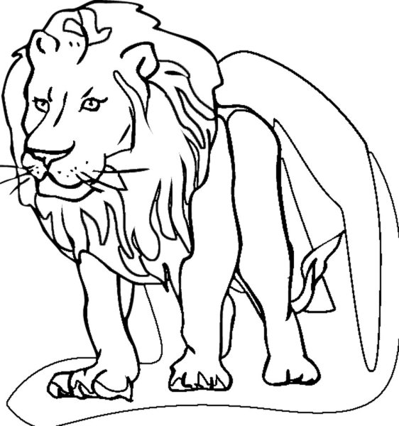 Лев для раскрашивания