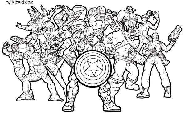 Росомаха Marvel Comics раскраска