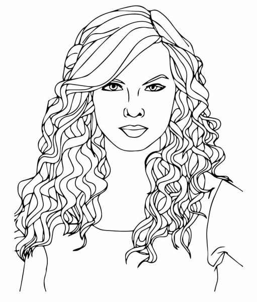 Портрет девочки раскраска
