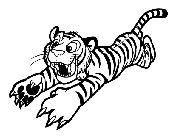 Картинки раскраски тигр (52 фото)