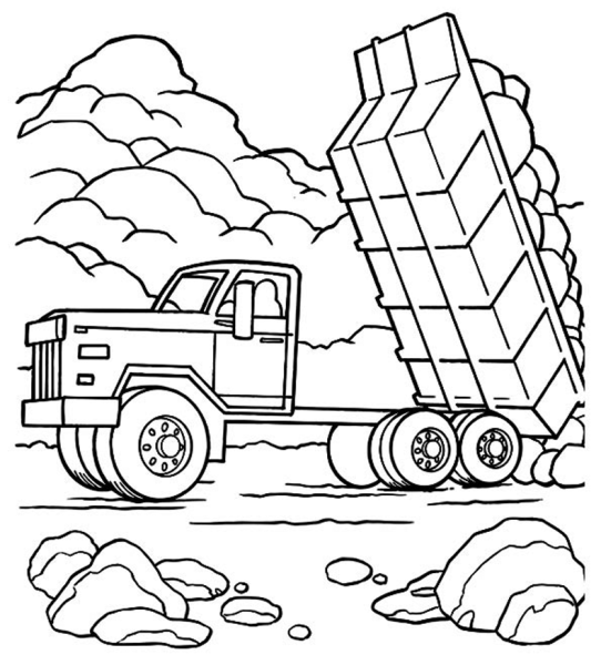 Раскраски для мальчиков грузовые машины