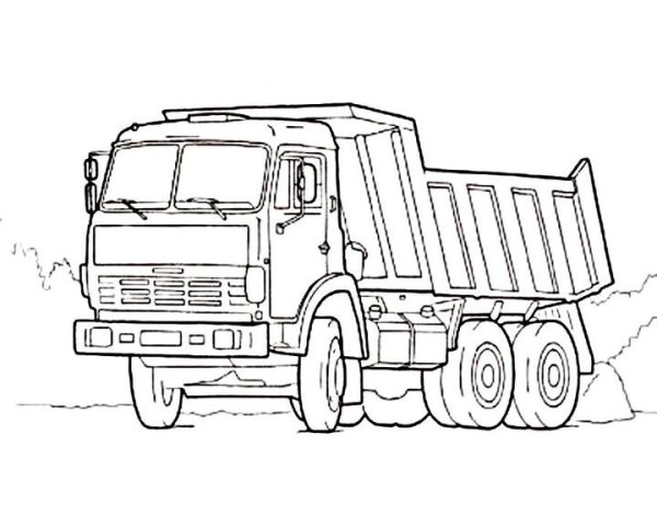 Раскраска КАМАЗ 5350