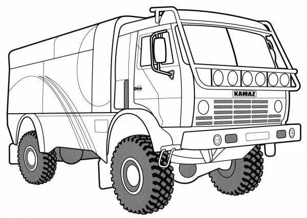 Раскраска КАМАЗ 5350