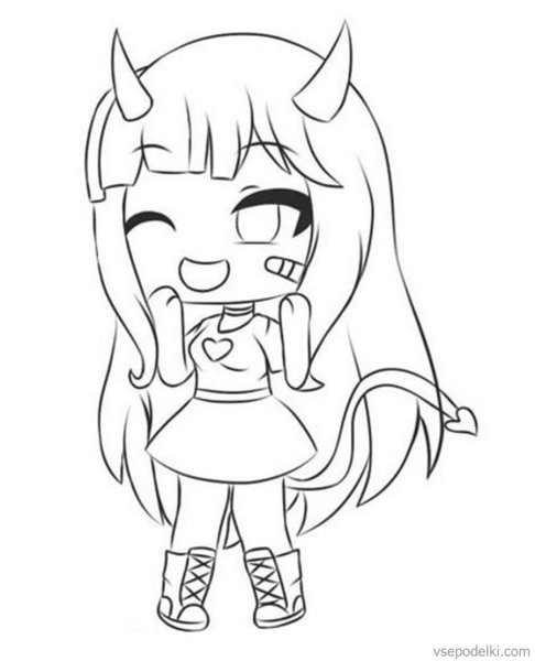 Раскраска гача лайф