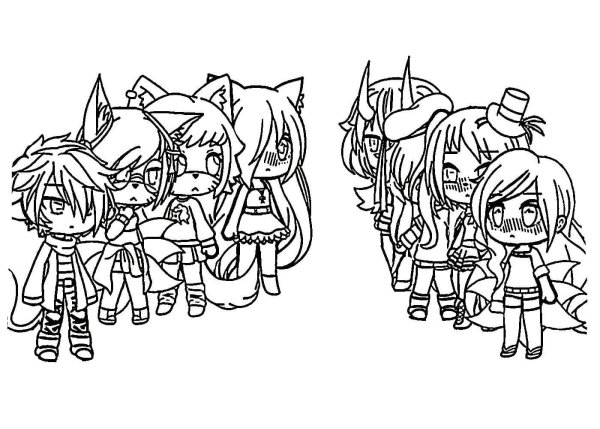 Раскраска гача лайф