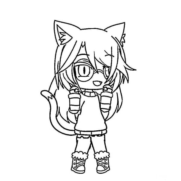 Раскраска гача лайф