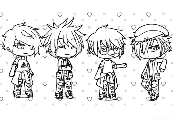 Раскраска гача лайф