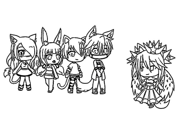 Раскраска гача лайф