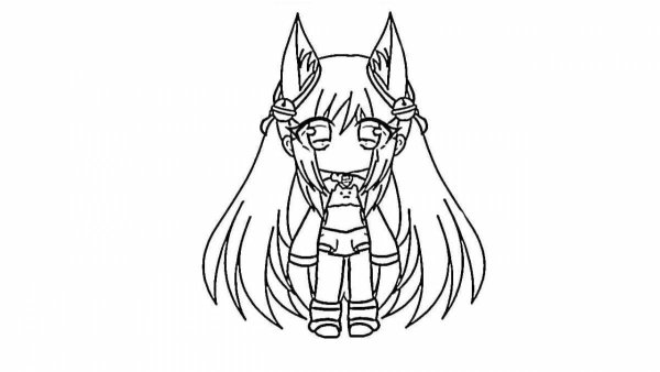 Раскраска гача лайф