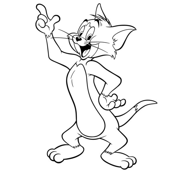 Том и Джерри рисунок раскраска