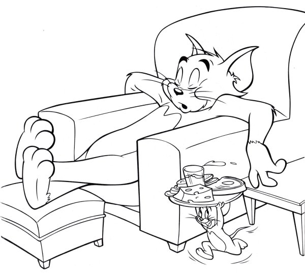 Мышонок Джерри раскраска