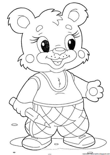 Зверюшки. Раскраска