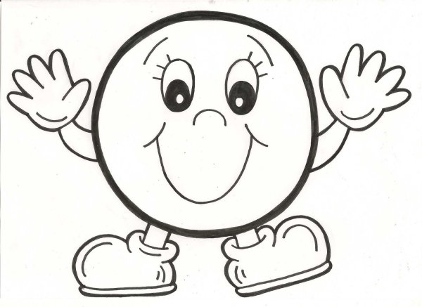 Круг раскраска для детей
