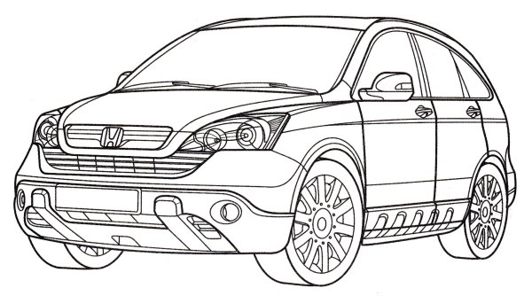Honda CRV рисунок