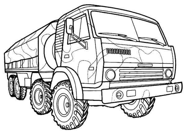 Раскраска КАМАЗ 5511