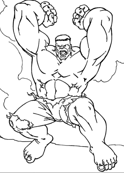 Халк раскраска Мстители