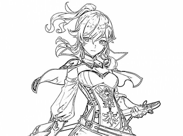 Раскраски Геншин Импакт ъ