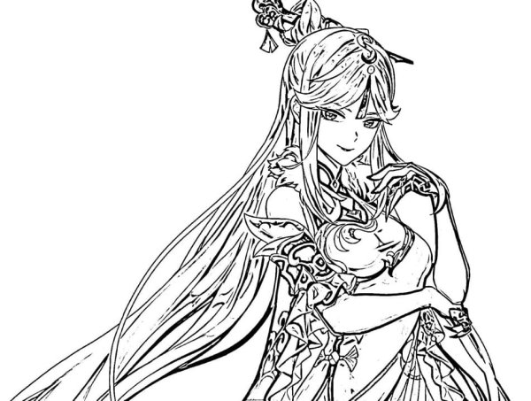 Раскраска Геншин инпанкт