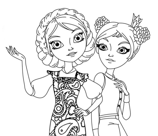 Раскраски для детей царевны