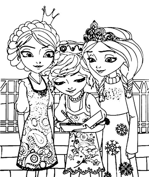 Раскраска "царевны"