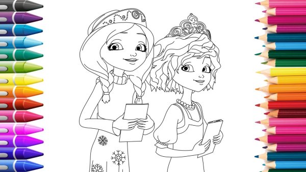 Раскраски для детей царевны