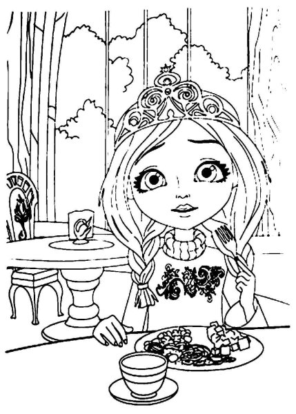 Раскраска "Царевна-Несмеяна"