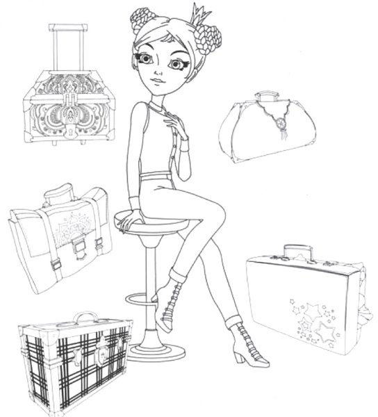 Даша из мультика царевны раскраска