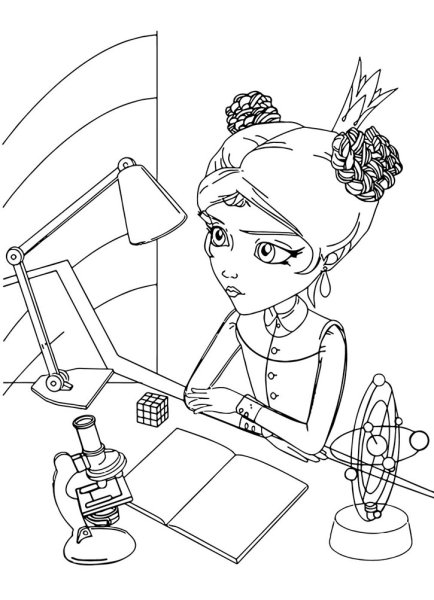 Раскраска мультфильм царевны Марлен