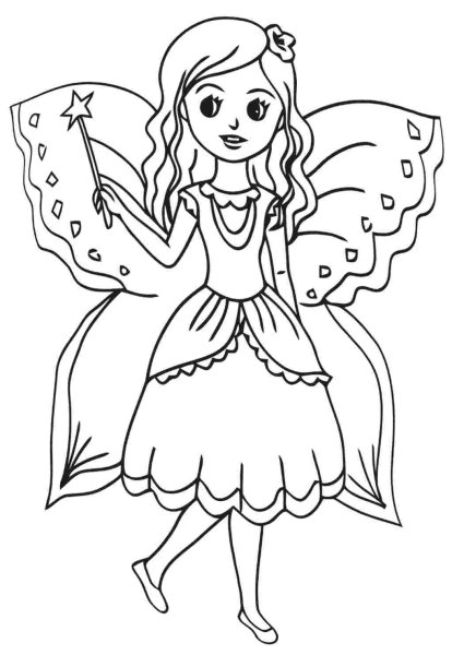 Раскраска Фея волшебница