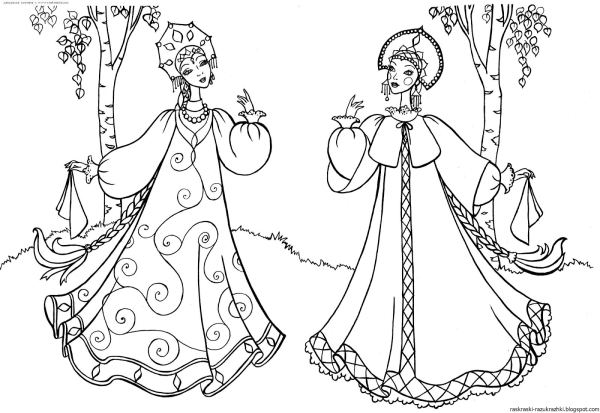 Василиса Премудрая раскраска