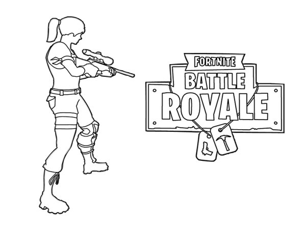 Раскраски Fortnite Ронин