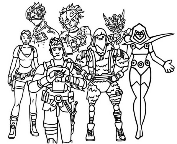 Раскраски Fortnite Battle Royale