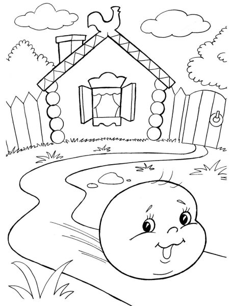 Избушка бабы яги раскраска