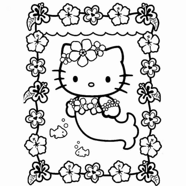 Детские раскраски Хелло Китти