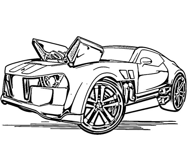 Разукрашка машинки хот Вилс