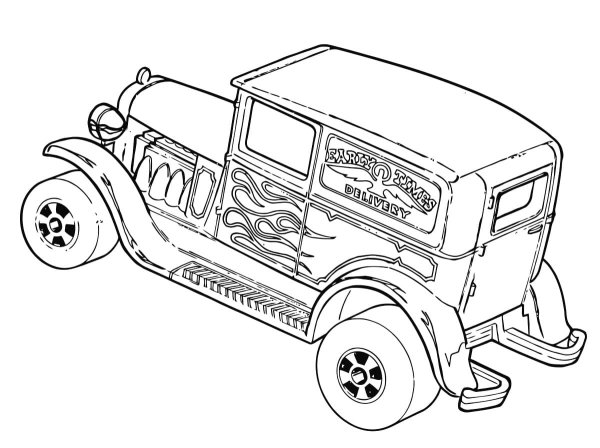 Раскраска машинка Хотилс