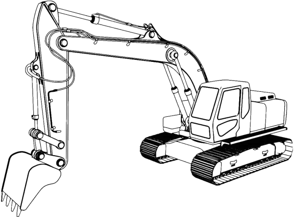 Раскраски экскаваторов Хитачи