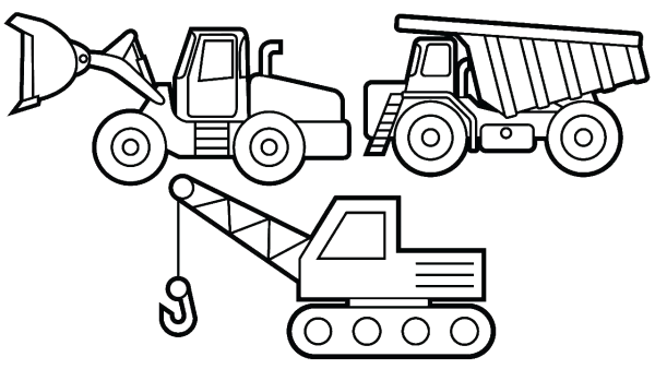 Экскаватор раскраска