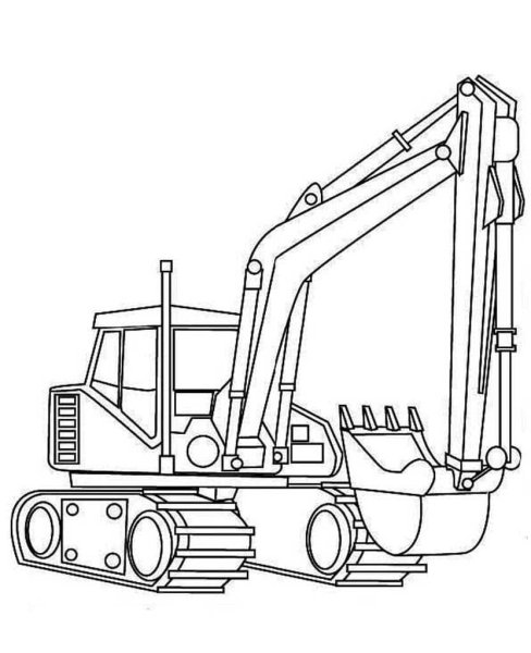 Трактор JCB раскраска