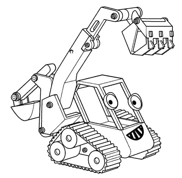 Экскаватор раскраска