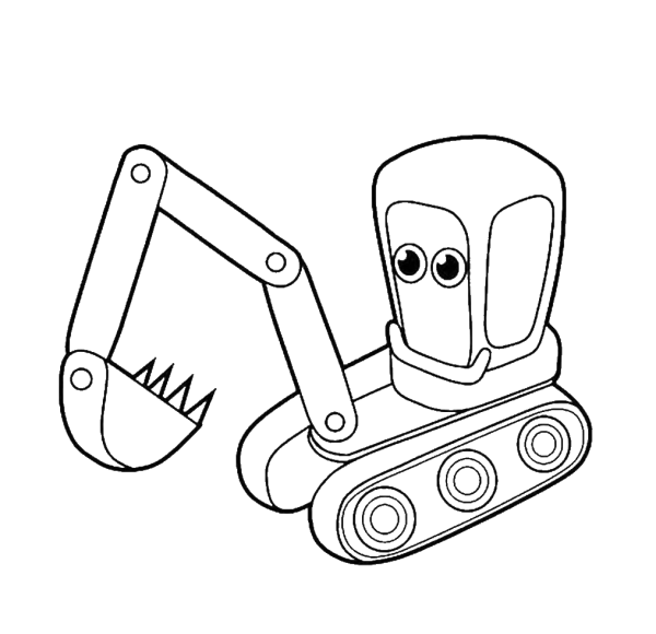 Экскаватор Мася раскраска