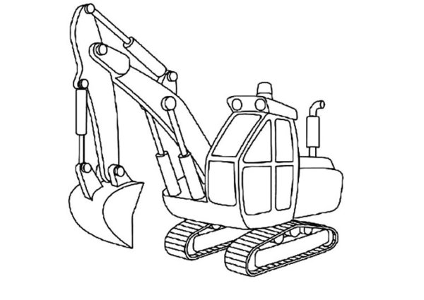 Экскаватор раскраска