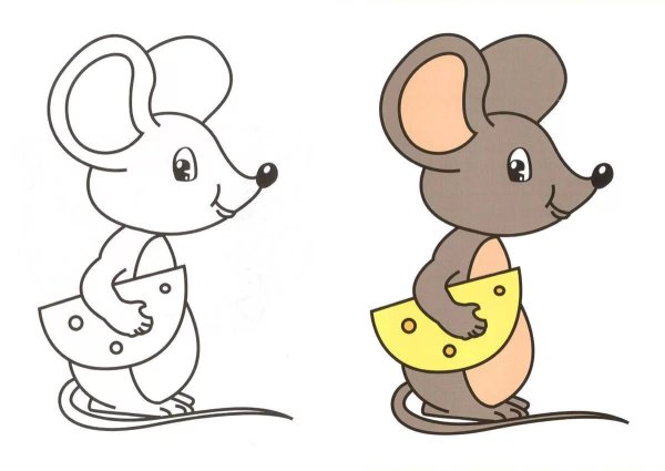 Картинки раскраски мышка (50 фото)