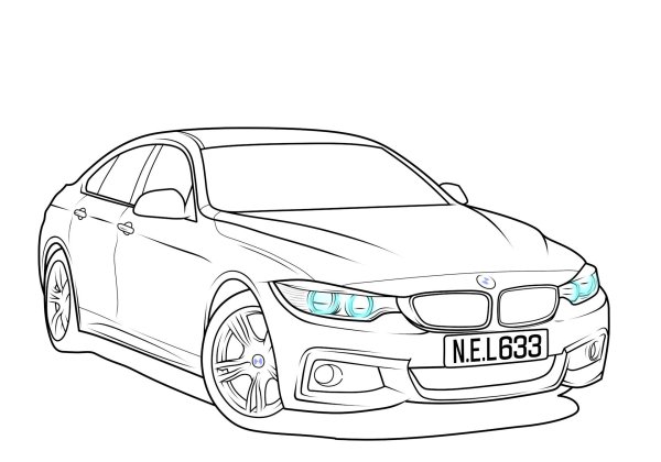 Раскраска BMW m5 f90