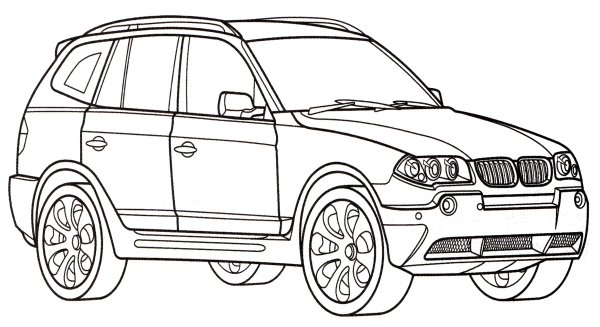 Раскраска BMW x3