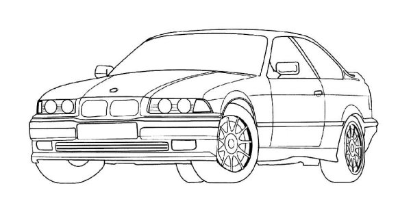 BMW e36 седан раскраска